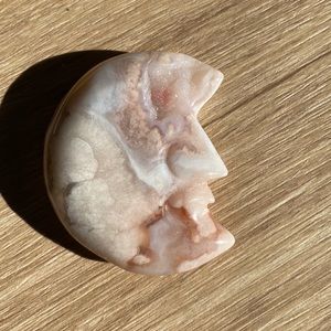 Flower agate moon crystal